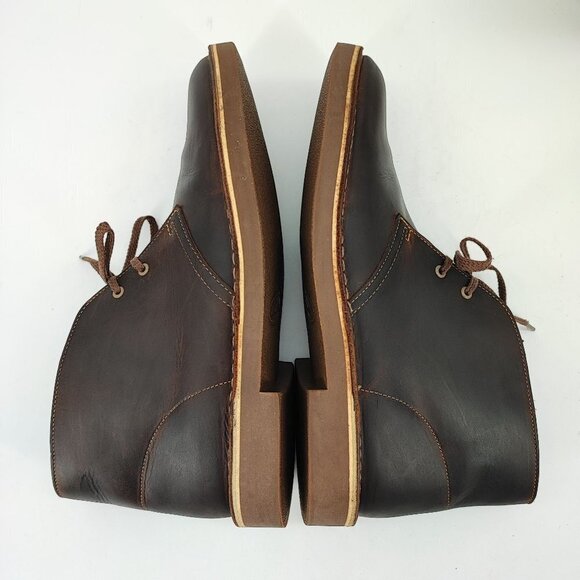 Clarks Men's Bushacre Brown Leather Boots Size 11 - Picture 6 of 8